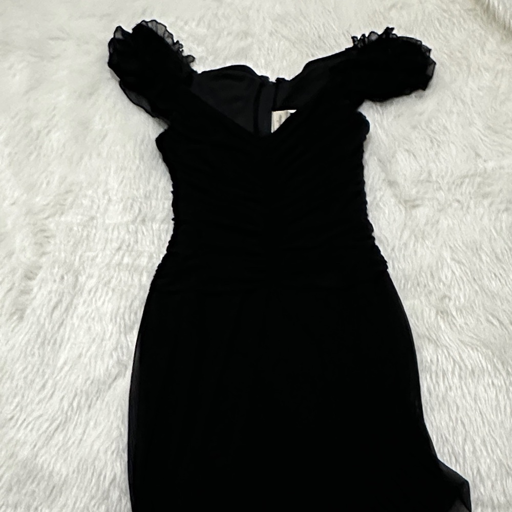 Chic Black High Low Dress